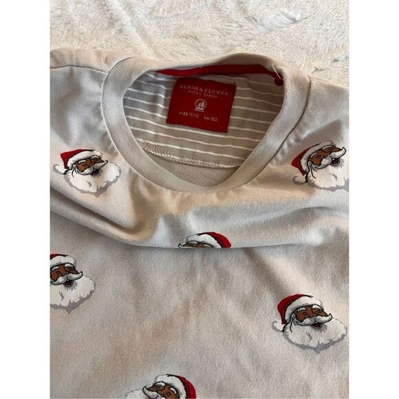 Denim & Flower Santa Shirt 11/12 - Picture 3 of 5